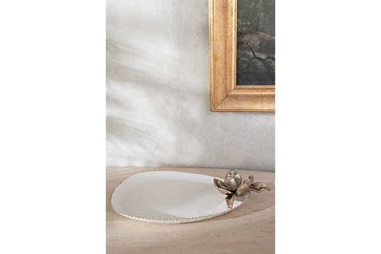 RITUAL White Dekoratif Tabak 43 cm L x 29 cm W x 6,5 cm H (24732 ) - 3