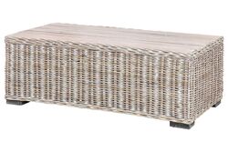 KERVAN - ROME RATTAN ORTA SEHPA BEYAZ 130x70x45cm