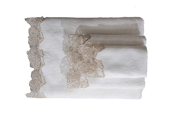 ROSALİN 30X50 HAVLU ECRU - 3