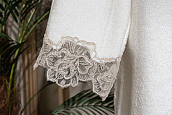 ROSALİN L/XL BEDEN BORNOZ ECRU - 3
