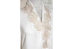 ROSALİN L/XL BEDEN BORNOZ ECRU - 4