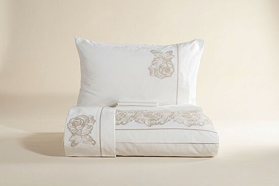 ROSALİN NEVRESIM TAKIMI 260X240 KING SIZE 6 PRC ECRU - 1