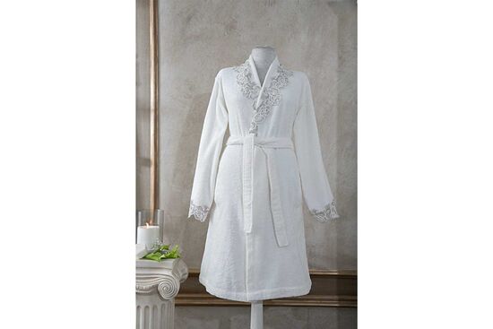 ROSE PERLA BORNOZ EKRU S/M BEDEN