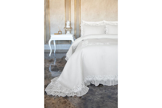 ROSE PERLA PIKE TAKIMI KREM CK.260x270cm 3 PRC - 5