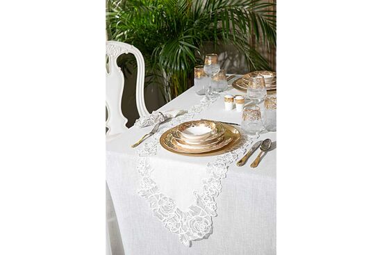 ROSE PERLA RUNNER EKRU 40x100cm