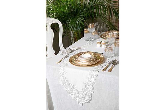 ROSE PERLA RUNNER EKRU 40x120cm