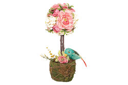 ROSEBALL ARANJMAN BÜYÜK PEMBE 16x36 cm - KERVAN