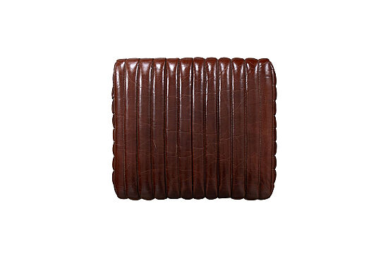 ROSETTA PUF DERİ KAHVE 48x56x48cm S0487-ST B11 VINTAGE - 6