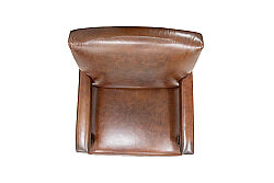 ROSETTA TEKLİ KOLTUK DERİ KAHVE 80x85x80cm B218 DARK BROWN - 3