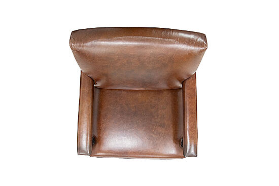 ROSETTA TEKLİ KOLTUK DERİ KAHVE 80x85x80cm B218 DARK BROWN - 3