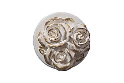 ROSİCA GÜL TAŞLI KAPAKLI DEKORATİF KUTU 16x24 cm KREM-GOLD - 2