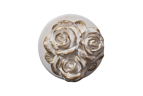 ROSİCA GÜL TAŞLI KAPAKLI DEKORATİF KUTU 16x24 cm KREM-GOLD - 2