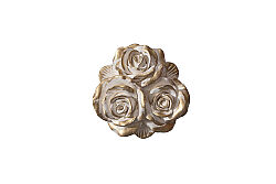 ROSİCA GÜL TAŞLI KOKU ŞİŞESİ 400 CC 15x25 cm KREM-GOLD - 2