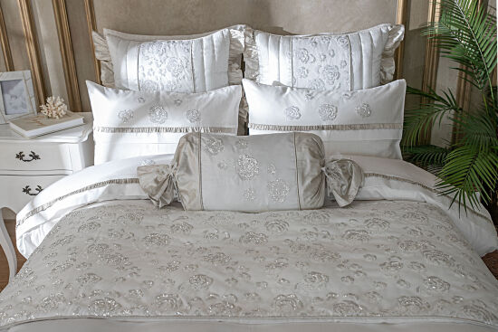 ROSLY ŞAL SET 65X240 4 PRC EKRU - 1