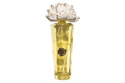 KERVAN - ROZAS 400 CC GÜL TAŞLI KOKU ŞİŞESİ 12X26 CM AMBER