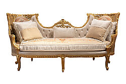 S113 UCLU KOLTUK VARAKLI OYMALI 219x83x107cm 611MFF - KOLTUK ÜÇLÜ