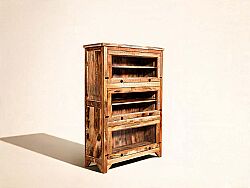 SAE-371 AYAKKABILIK 3 RAFLI CAMLI 99x39x142cm - 2