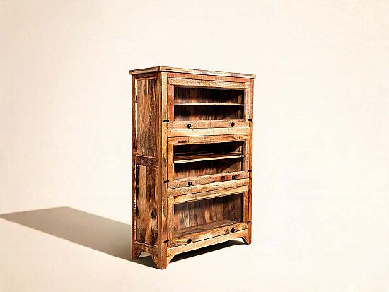 SAE-371 AYAKKABILIK 3 RAFLI CAMLI 99x39x142cm - 2