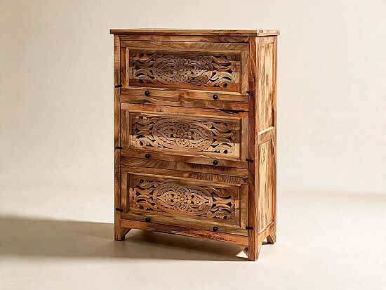SAE-372-17 AYAKKABILIK OYMALI 3 RAFLI 99x39x142cm - 2