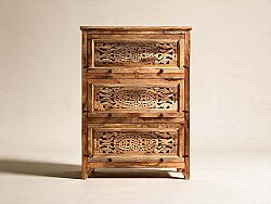 SAE-372-17 AYAKKABILIK OYMALI 3 RAFLI 99x39x142cm - HSH-KRVN ORTAK