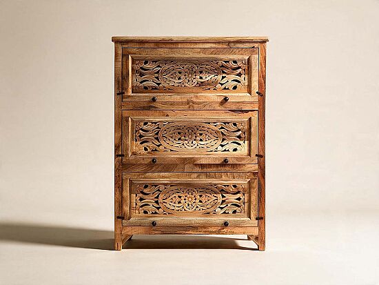 SAE-372-17 AYAKKABILIK OYMALI 3 RAFLI 99x39x142cm - 1