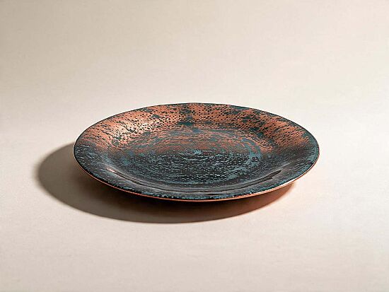 SALDA 28cm TABAK TURKUAZ-GOLD (15234) - 1