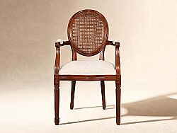 SANDALYE KOLLU KAHVE 60x60x98cm LJ-DC-011B - KERVAN