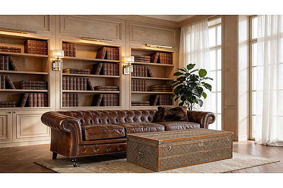 SANDIK DERİ 67x138x43cm T0169 B65 CUBA BROWN - 3