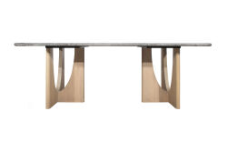 SANTORINI DiİKDÖRTGEN YEMEK MASASI 100x220x76cm DT249136-GY - YEMEK MASASI