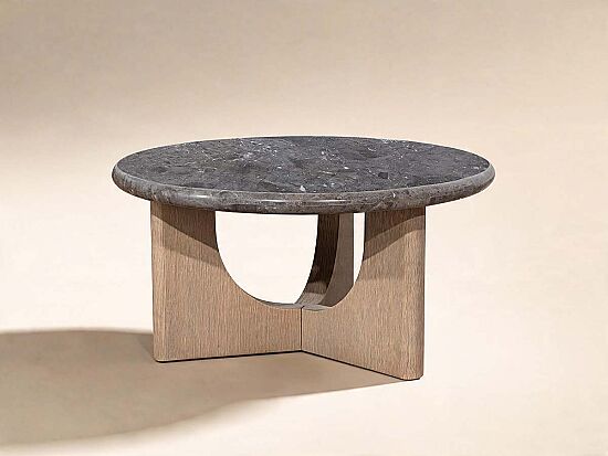 SANTORINI YUVARLAK ORTA SEHPA 33x67cm CT249176-GY - 2