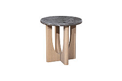 SANTORINI YUVARLAK YAN SEHPA 47x45cm CT249177-GY - 5