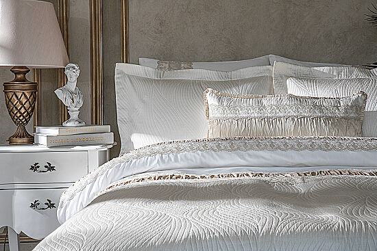 SERAY PİKE TAKIMI 240X250 CK 4 PRC ECRU - 1