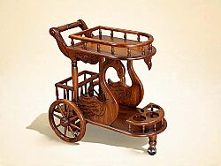 SERVİS ARABASI P SWAN H073-CMH30 63x74x75cm PECAN CMH30 - KERVAN