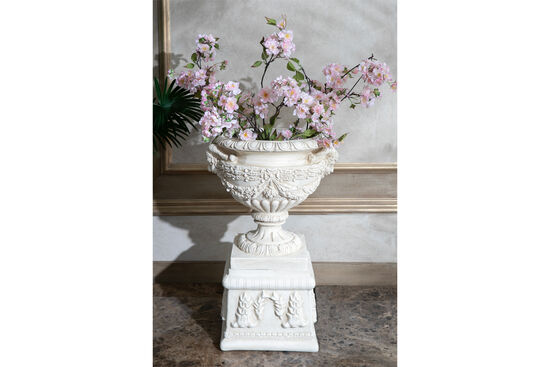 SİLÜETLİ SAKSI KREM 40x40cm - 3