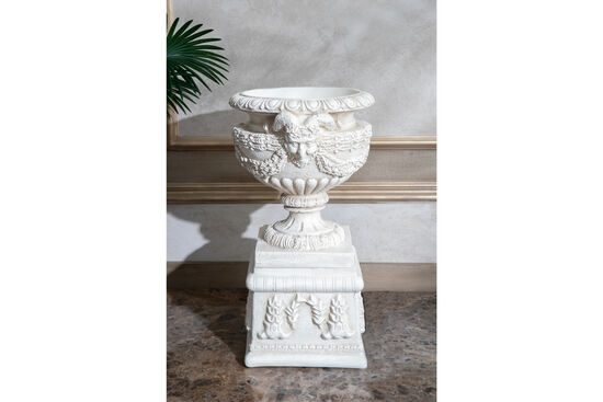 SİLÜETLİ SAKSI KREM 40x40cm - 2