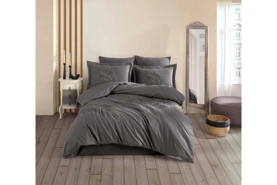 SİLVANA NEVRESIM TAKIMI 200X220 ÇK. 6 PRC GRİ - 1