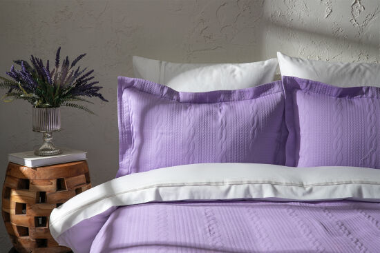 SİSTA PİKE-YATAK ÖRTÜSÜ 240x250 3 PRC LİLA - 1