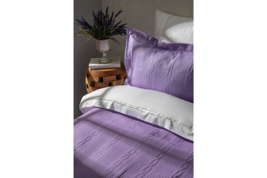 SİSTA PİKE-YATAK ÖRTÜSÜ 240x250 3 PRC LİLA - 3