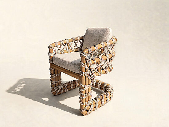 SNAKE KOLLU SANDALYE 62x57x71cm - 1