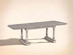 SOMERTON DİKDÖRTGEN YEMEK MASASI GRİ 106x209x(254)x76cm 303220-2840 - 2