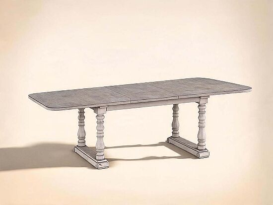 SOMERTON DİKDÖRTGEN YEMEK MASASI GRİ 106x209x(254)x76cm 303220-2840 - 2