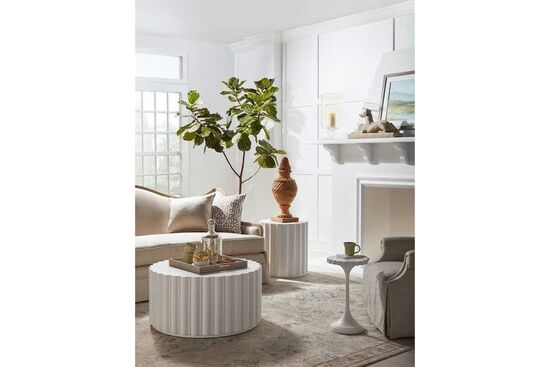 SOMERTON YUVARLAK ORTA SEHPA BEYAZ 91x91x45cm 303302-0017
