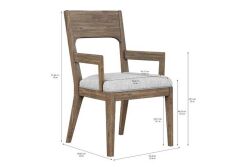 STOCKYARD KOLLU SANDALYE KAHVE 58x57x91cm 284205-2303 - 4