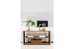 STOCKYARD TIRNAK KAHVE 40x152x76cm 284307-2303 - Thumbnail