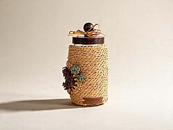 SUNFLOWER BUYUK KAVANOZ KAHVE 10x22cm - HOME SWEET HOME