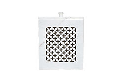 TAJ MERMER ÇÖP KOVASI-KAPAKLI-CLOVER-BEYAZ-20X20X22.86 CM-HSH-11 - 2