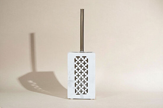 TAJ MERMER TUVALET FIRÇASI -CLOVER-BEYAZ - 10X10X20 CM-HSH-11 - 1