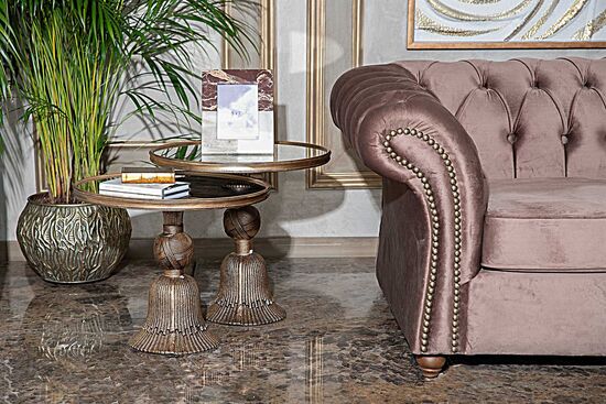 TASSEL 2'Lİ ORTA SEHPA (H:43,5xQ:52,5 cm + H:48,5xQ:52,5 cm)