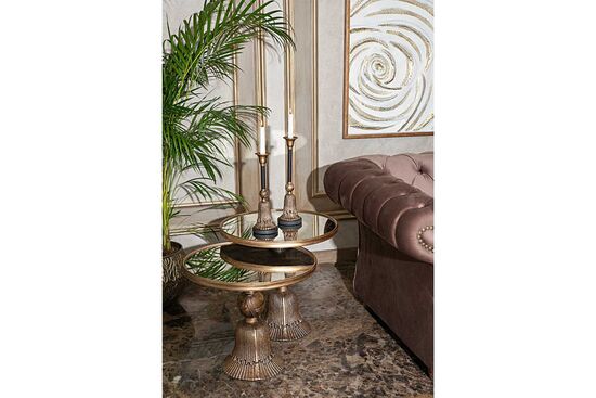 TASSEL 2'Lİ ORTA SEHPA (H:43,5xQ:52,5 cm + H:48,5xQ:52,5 cm)