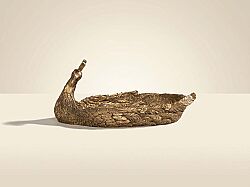 TAVUSKUSLU GONDOL GOLD-YEŞİL 14x30cm (HYK1181) - KERVAN
